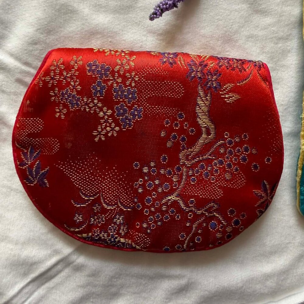🔵 Chinese Brocade Silk Pouches - Picture 4 of 9